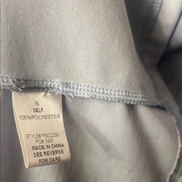 Gray Ruched Midi Sundress with Flutter Sleeves - Picture 11 of 14